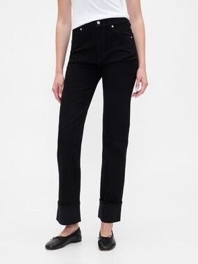 Gap 90’s Straight High Rise Jeans in Black Sz 29